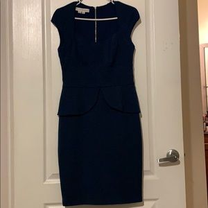 Blue peplum dress
